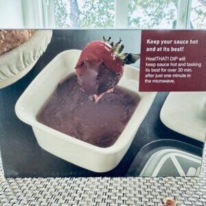 HeatThat! Dip Heated Ceramic Dipping Bowl - NIB - by That! Inventions